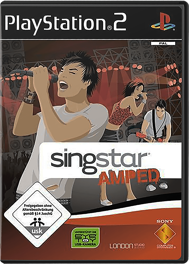 Singstar Amped box art for Playstation 2